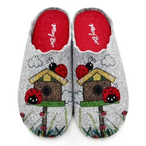 Vegane Schuhe "MayBe ® Lady Bug's House" aus recycelten PET Flaschen, fair produziert von MayBe