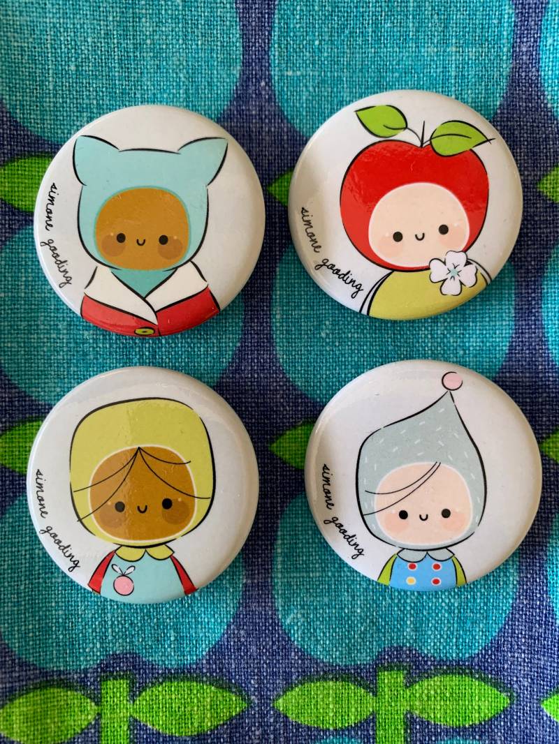 Badges Pins Brooch Button Cute Characters Kinder-Clips Badges Pins Brooch Button Cute Characters Kinder-Clips von MayBlossomStore