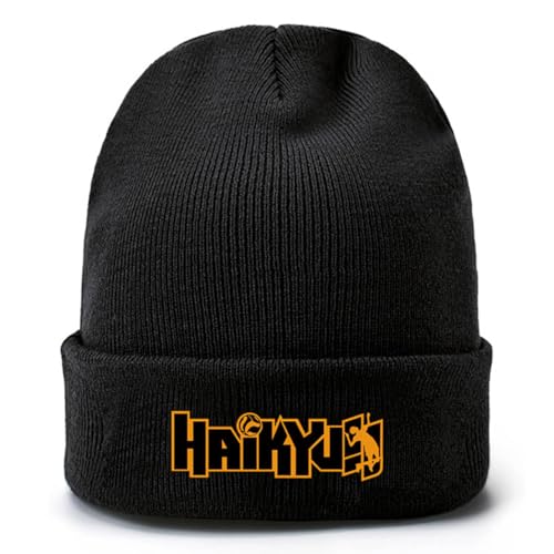 Haikyuu!! Winter Gestrickt Strickmütze Unisex, Thermo Beanie Mütze Für Herren Frauen, Winddichte Wintermütze Für Outdoor Sport Ski (A) von MayDee