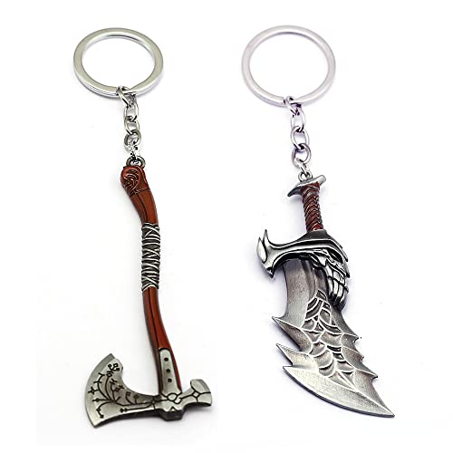 Leviathan Axt Modell Schlüsselanhänger Mode Kui Ye Schlüssel Messer Modell Ring Schlüsselketten Halter Llaveros Chaveiro Souvenir Geschenke 2pcs von MayDee