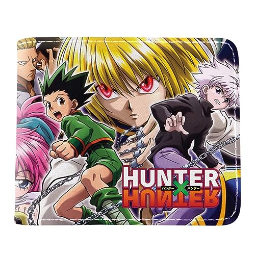 MayDee Hunter×Hunter Geldbörse Anime PU-Leder Cartoon Brieftasche Herren Brieftasche Kreditkarteninhaber, Kinder Studenten Kurz Faltbare Brieftasche (A) von MayDee