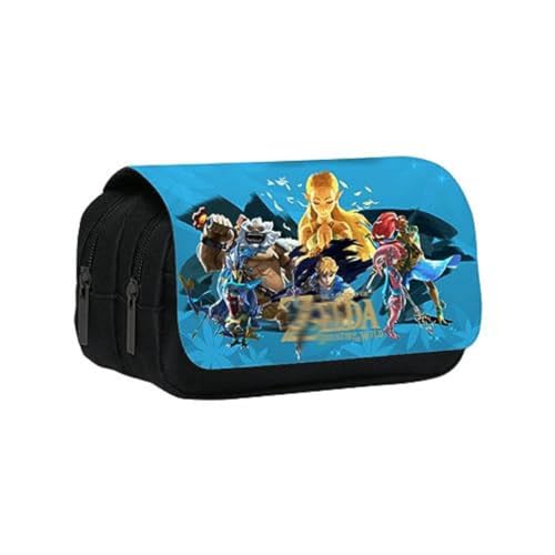 Z-lda Federmäppchen Cartoon Schreibwarenbox, Z-lda Federtasche 2 Fächer Großes Fassungsvermögen Bedrucktes Mäppchen Für Grundschüler Und Schüler Der Mittelstufe (A) von MayDee