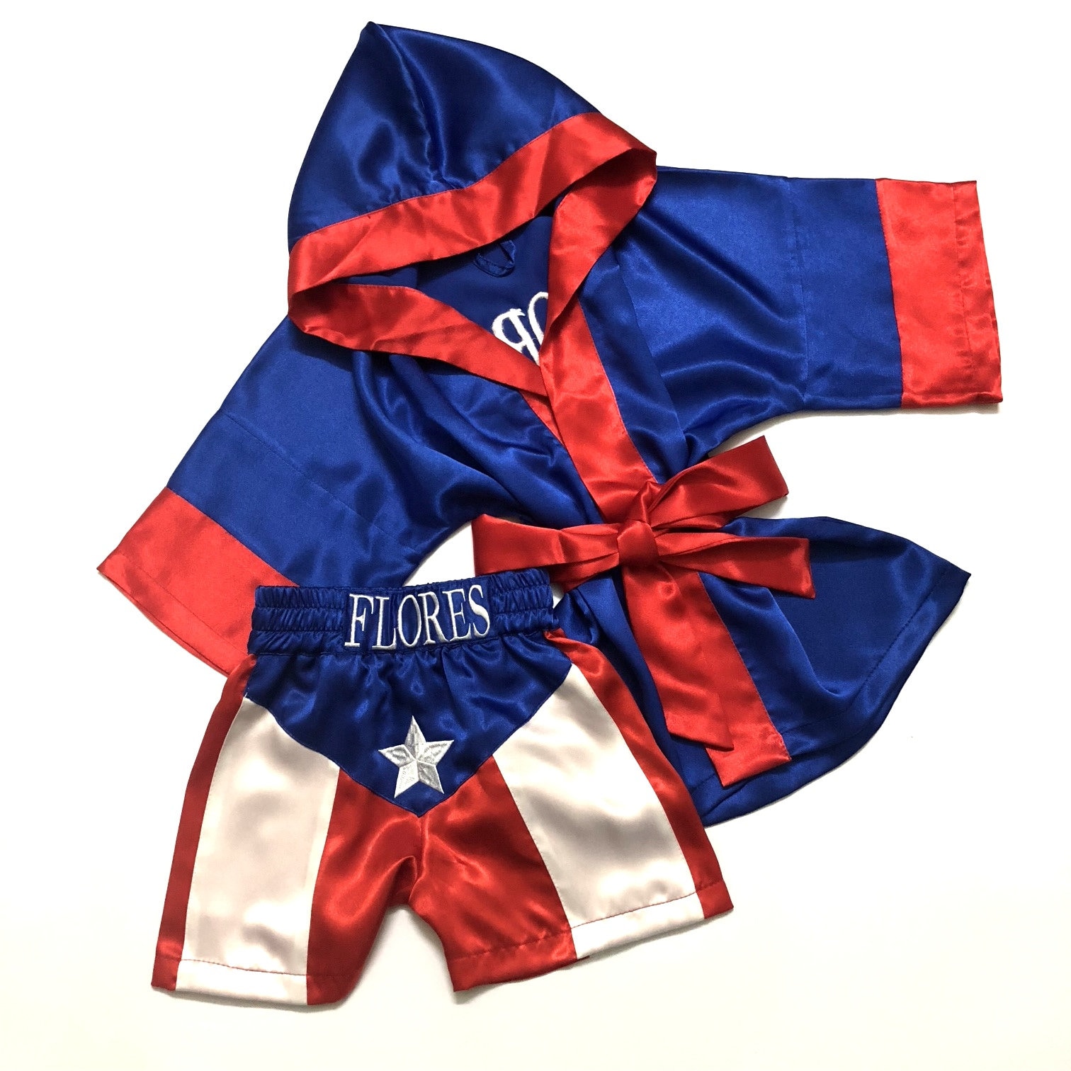Custom Made National Flagge Boxen Robe Trunk Set Boxing Outfit Personalisierte Baby Boxer Kostüm Kleine Kämpfer von MaySilk