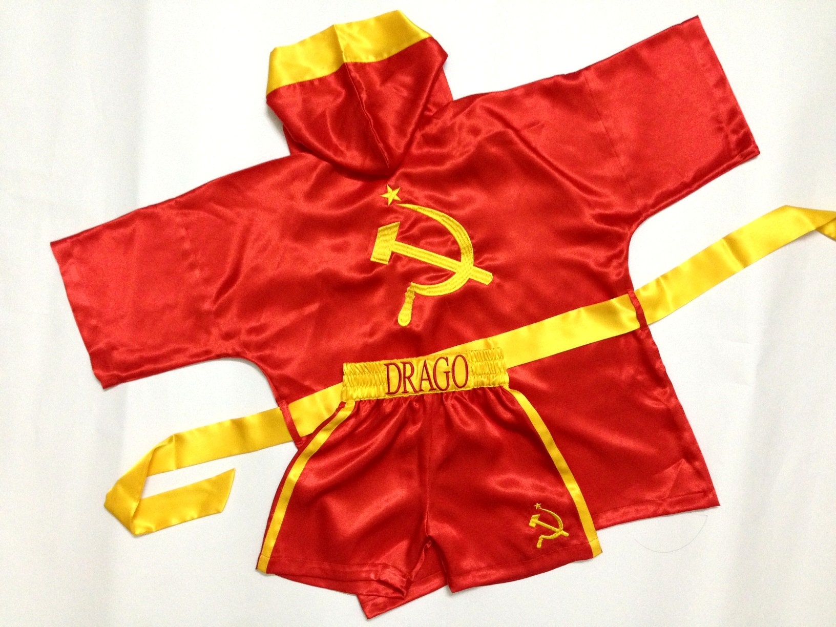 Custom Made National Flagge Boxen Robe Trunk Set Boxing Outfit Personalisierte Baby Boxer Kostüm Kleine Kämpfer von MaySilk