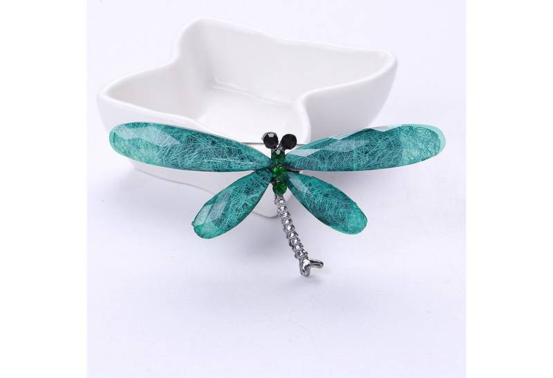 MayTree Brosche "Blaue Libelle" (Stück, 1-tlg), Metallbrosche in Form einer blauen Libelle von MayTree