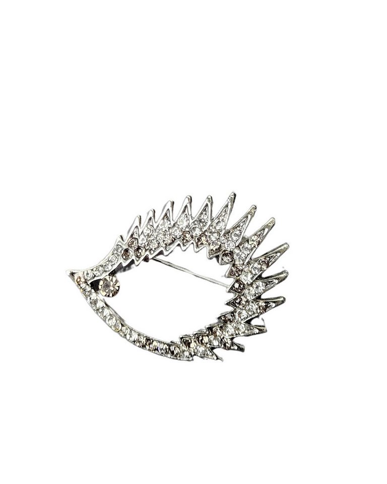 MayTree Brosche MayTree Brosche "Igel", brilliant mit Strass (Stück, 1-tlg), silberfarbene Metallbrosche mit Strass-Steinen für Damen von MayTree