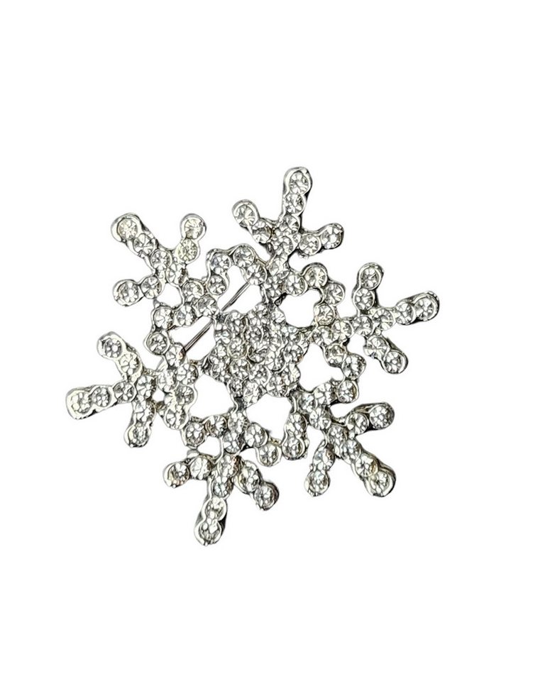 MayTree Brosche MayTree Brosche "Schneeflocke", brilliant (Stück, 1-tlg), Metallbrosche mit Strass von MayTree
