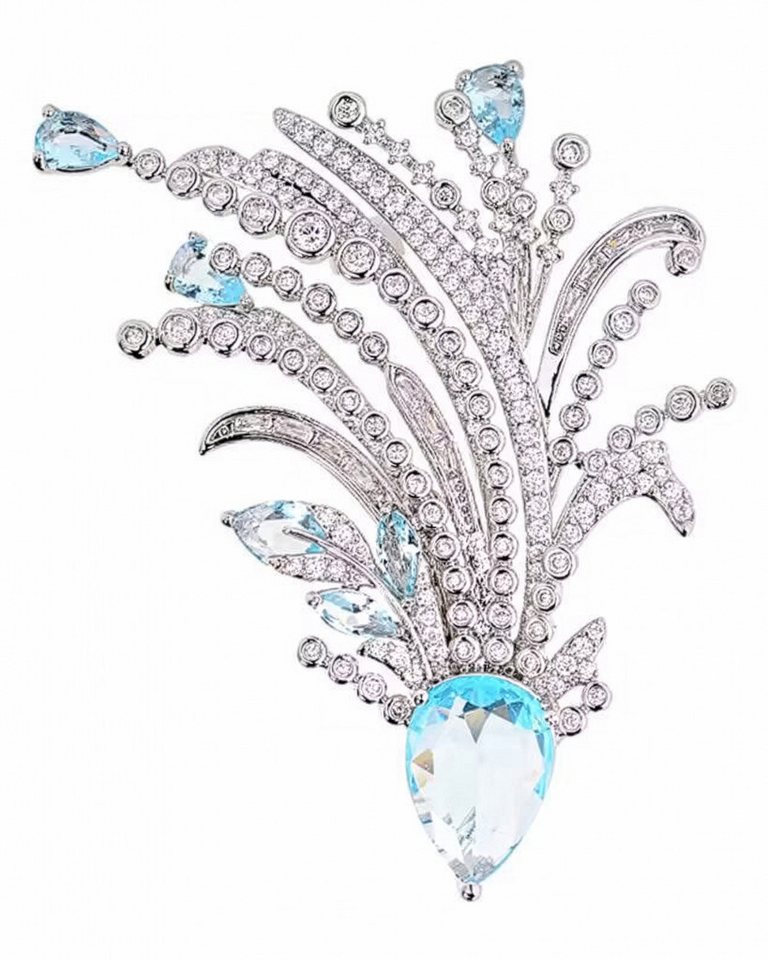 MayTree Brosche Premium "Karneval" (Stück, 1-tlg), Metallbrosche mit Zirkonia von MayTree