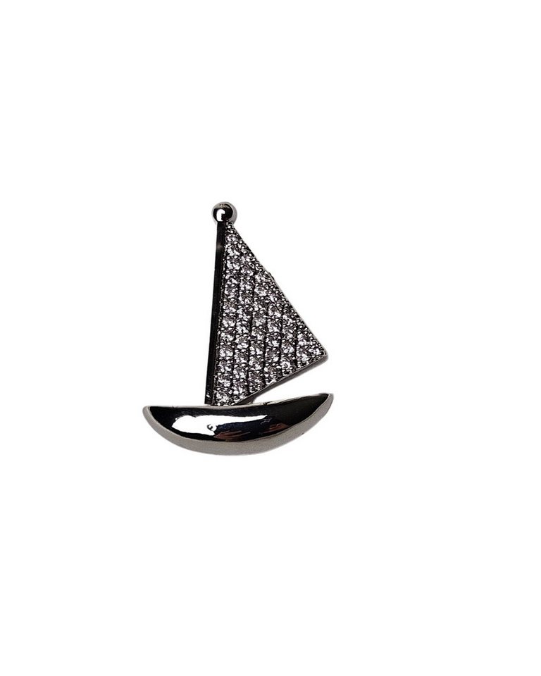 MayTree Brosche "kleiner Segelschiff", brilliant (Stück, 1-tlg), Stahlbrosche mit Strass von MayTree