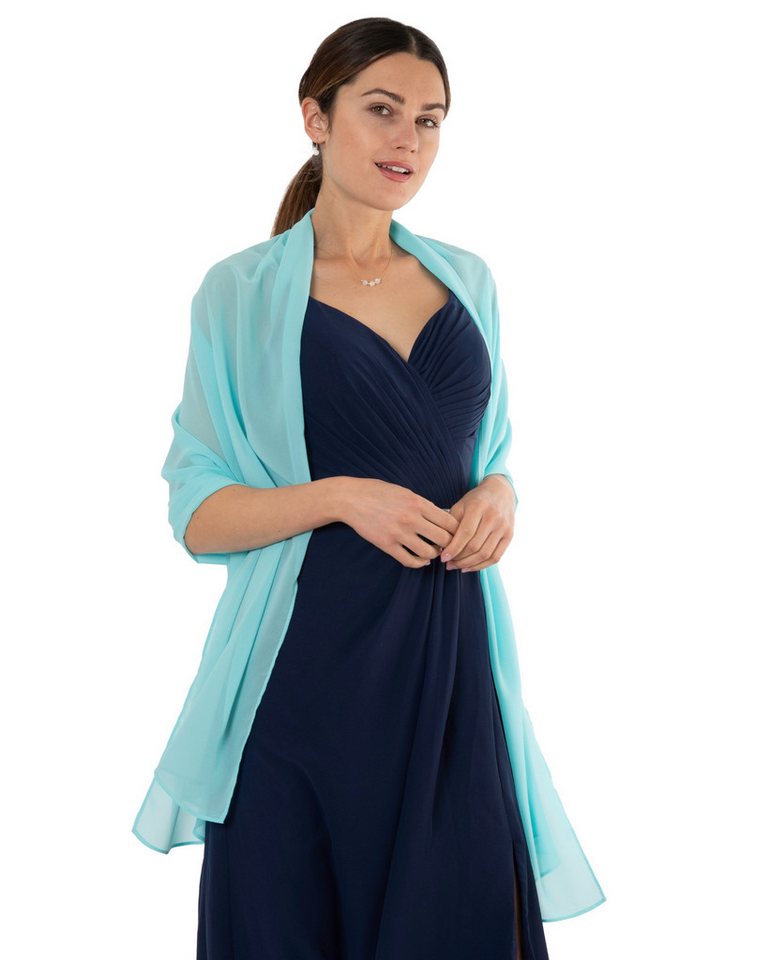 MayTree Modeschal Chiffon Damen Stola Umschlagtuch für Abendkleid, Cocktailkleid, Hijab, (Stück, 1-St) von MayTree