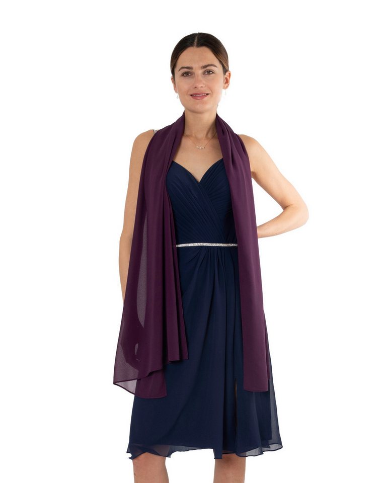 MayTree Modeschal Chiffon Damen Stola Umschlagtuch für Abendkleid, Cocktailkleid, Hijab, (Stück, 1-St) von MayTree