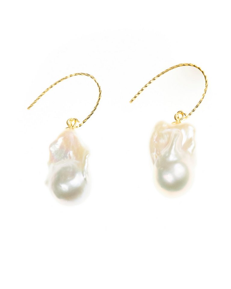 MayTree Ohrstecker-Set mit Barockperlen (2-tlg), Zuchtperlen barock, 14K Goldfilled von MayTree