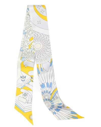 MayTree Seidenbandeau schmal beidseitig, Pegasus 5 x 88 cm gelb von MayTree