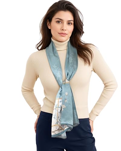 MayTree Seidenschal Bambus und Blüten 55 x 175 cm von MayTree