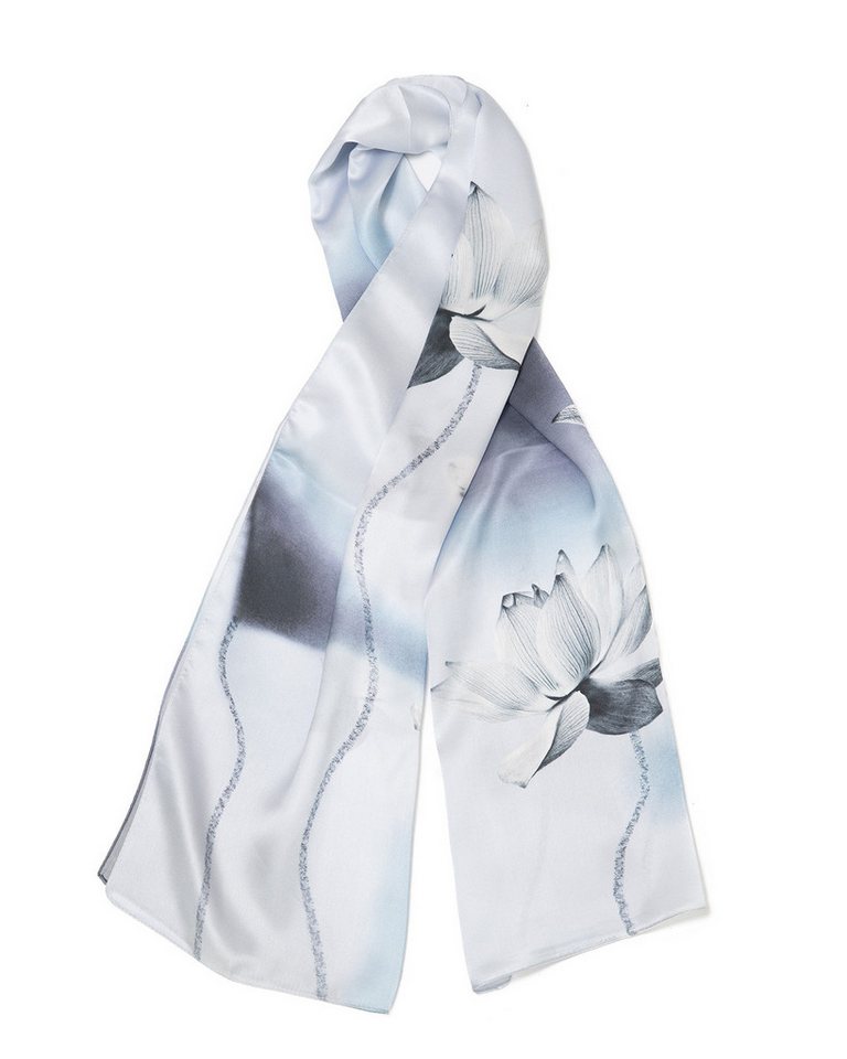 MayTree Seidenschal Lotus Grazie 55 x 175 cm, leichter Damenschal, alljährig, (Stück), Seidentuch 100% Seide von MayTree