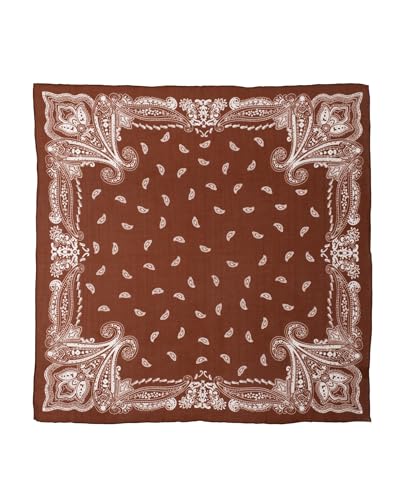 MayTree Seidentuch Baumwolle und Seide quadratisch 65x65cm, Bandana rot von MayTree