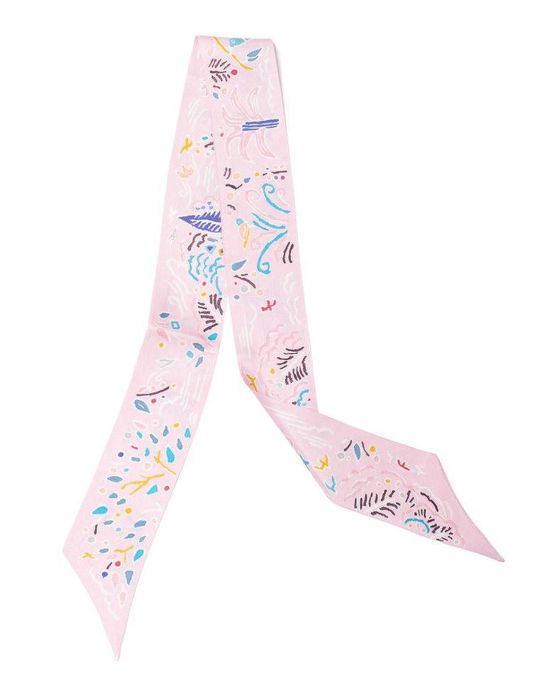 MayTree Seidentuch Seidenbandeau schmal beidseitig, playground 5 x 88 cm rosa, (Stück), Seidentuch, 100% Twillseide von MayTree