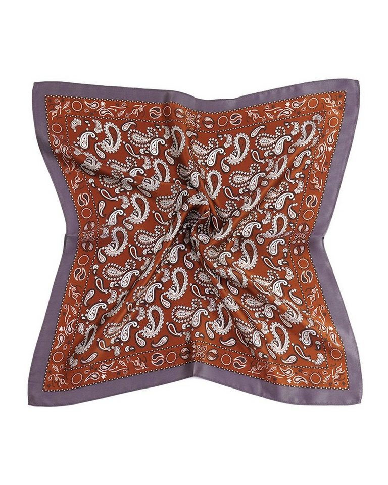 MayTree Seidentuch quadratisch, Paisley mit Rand, 53x53 cm, Nickituch, Bandana-Schal, (Stück), 100% Seide, Trachten, Oktoberfest von MayTree