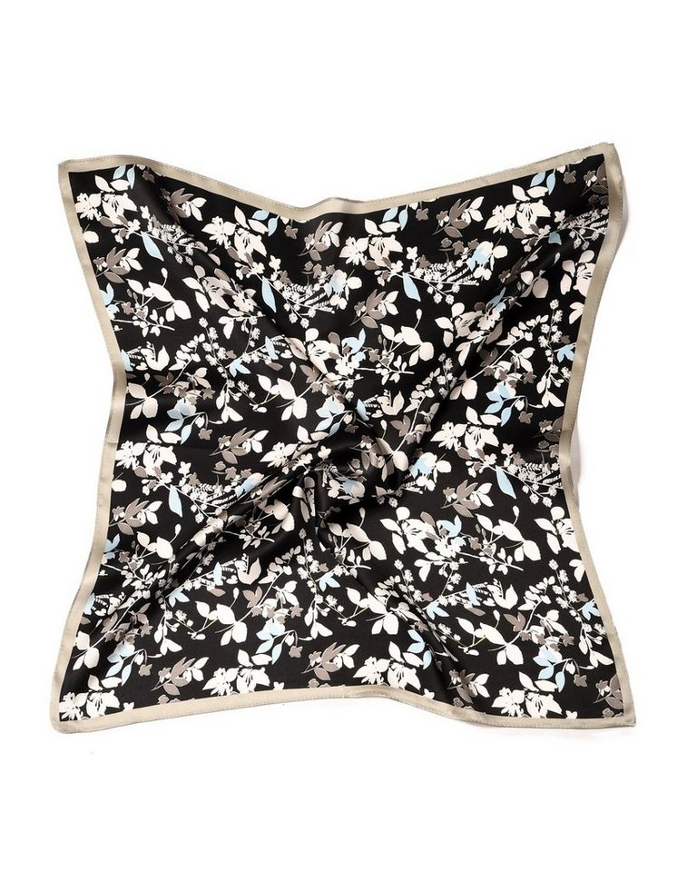 MayTree Seidentuch quadratisch Blütenzweige 53x53cm, Nickituch, Bandana-Schal, (Stück), 100% Seide von MayTree