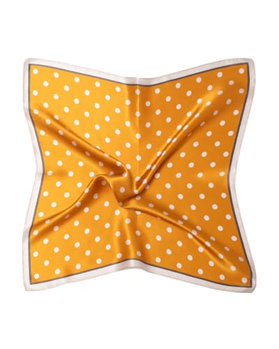 MayTree Seidentuch quadratisch Punkte klein 53x53 gold beige von MayTree