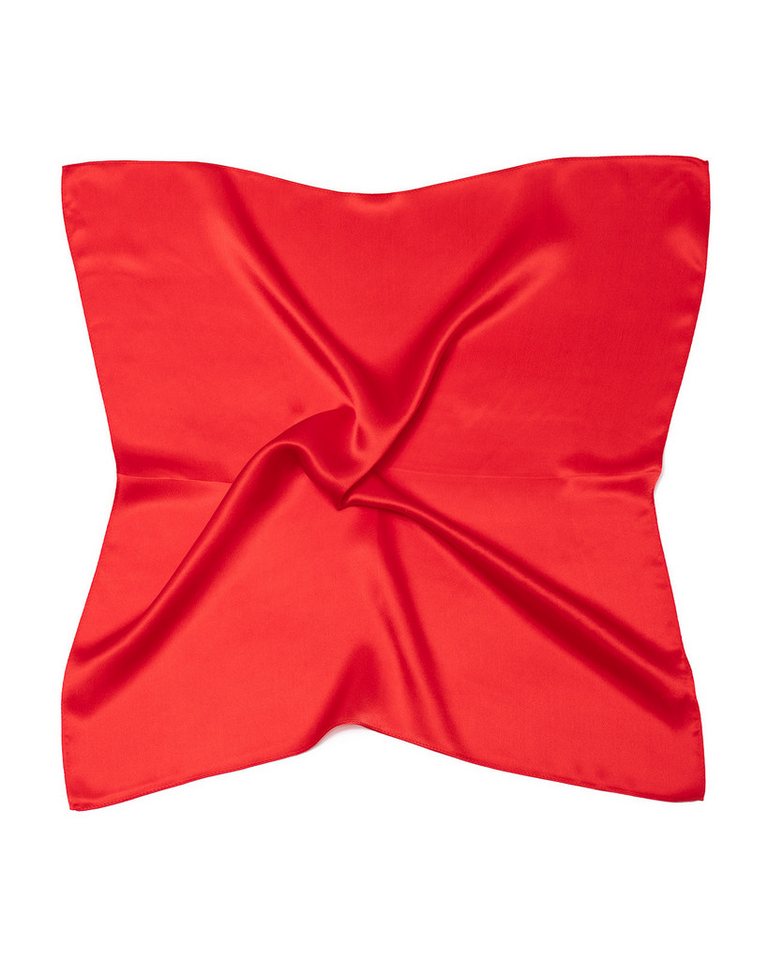 MayTree Seidentuch quadratisch einfarbig 53x53 rot, (Stück), 100% Seide von MayTree