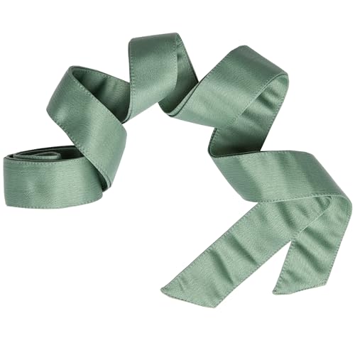 Maya Deluxe Damen Womens Belt Ladies Satin Sash Waist Tie Ribbon Bow Accessory for Bridesmaids Bridal Wedding Prom Evening Occasion Gürtel, Deep Mint, L-XL von Maya Deluxe