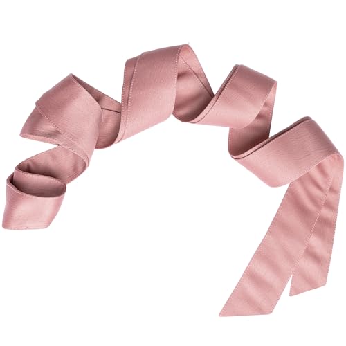 Maya Deluxe Damen Womens Belt Ladies Satin Sash Waist Tie Ribbon Bow Accessory for Bridesmaids Bridal Wedding Prom Evening Occasion Gürtel, Vintage Rose, L-XL von Maya Deluxe