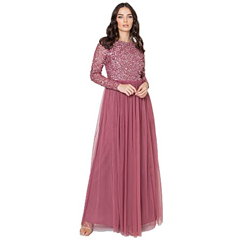 Maya Deluxe Damen Maya Deluxe Dames bruidsmeisje jurk Bridesmaid Dress, Desert Rose, 56 EU von Maya Deluxe