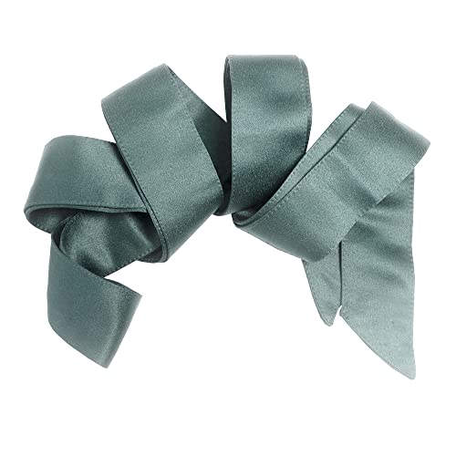 Maya Deluxe Women's Womens Ladies Satin Sash Waist Tie Ribbon Bow Accessory for Bridesmaids Bridal Wedding Prom Evening Occasion Belt, Misty Green, L-XL von Maya Deluxe