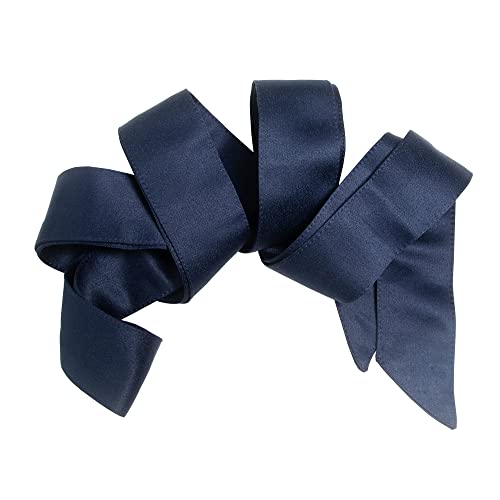 Maya Deluxe Women's Womens Ladies Satin Sash Waist Tie Ribbon Bow Accessory for Bridesmaids Bridal Wedding Prom Evening Occasion Belt, Navy, S-M von Maya Deluxe