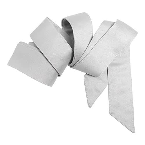 Maya Deluxe Women's Womens Ladies Satin Sash Waist Tie Ribbon Bow Accessory for Bridesmaids Bridal Wedding Prom Evening Occasion Belt, Soft Grey, L-XL von Maya Deluxe