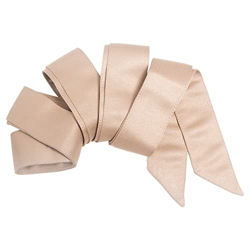 Maya Deluxe Women's Womens Ladies Satin Sash Waist Tie Ribbon Bow Accessory for Bridesmaids Bridal Wedding Prom Evening Occasion Belt, Taupe Blush, S-M von Maya Deluxe