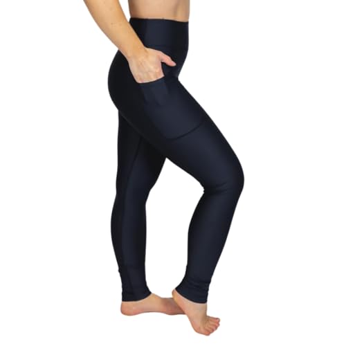 Maya Freya Black Leggings – Hohe Taille Blickdicht rutschfest mit Handytaschen – Bequem und stilvoll für den Alltag von Maya Freya
