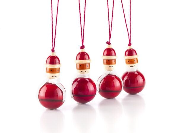 Maya Organic Weihnachtsdekoration 4 Santas in a Box von Maya Organic