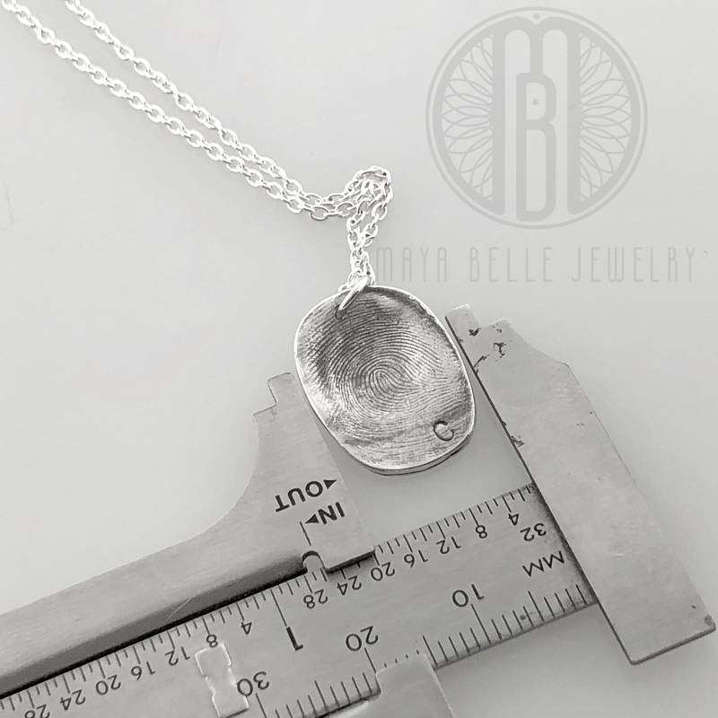 Feinsilber Fingerabdruck-Halskette Schmuck Für Kinderandenken von MayaBelle