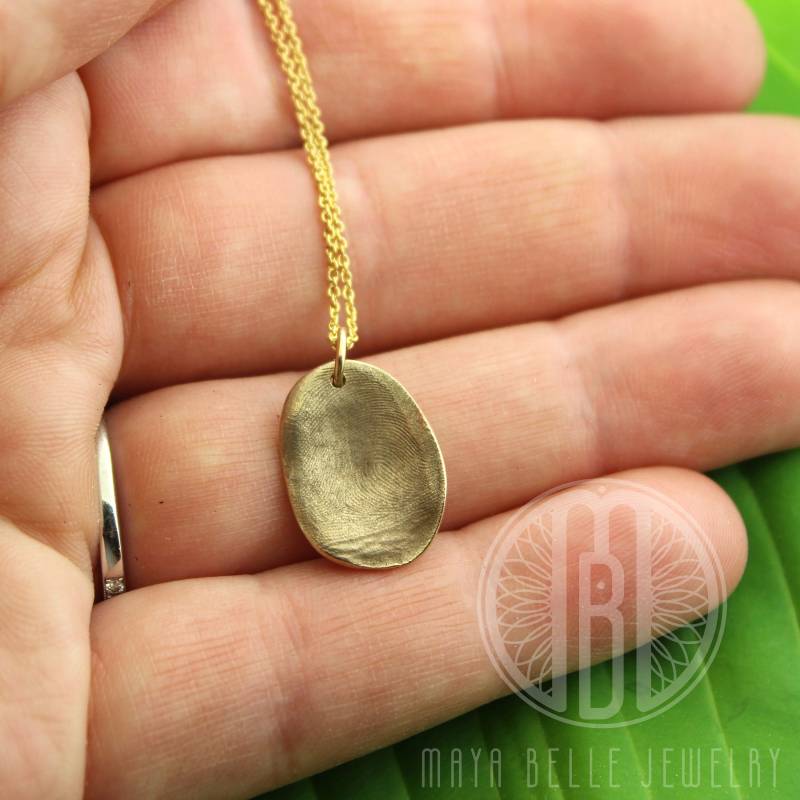 Kind Fingerabdruck Andenken Charme Halskette Daumenabdruck Aus Einer Form Schmuck von MayaBelle
