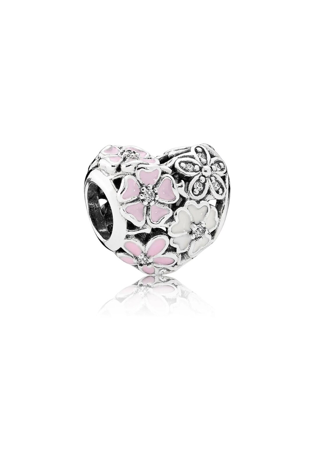 925 Sterling Silber Multicolor Herz Charm, Blau Rosa Blume, Pandora Style, Beste Geschenk Für Mädchen, Frauen, Liebe, Mütter, Geburtstag von MayaJewelsStore