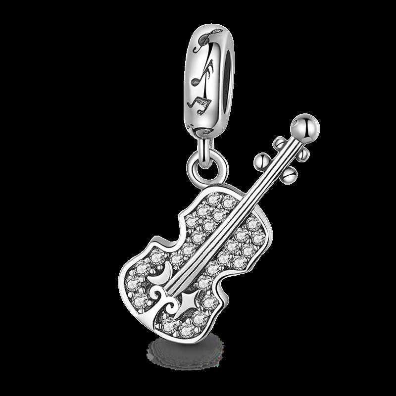 925 Sterling Silber Violine Charme, Pandora Style, Beste Geschenk Für Kinder, Mädchen, Jungen, Frauen, Männer, Ostern, Musikklasse, Freunde von MayaJewelsStore