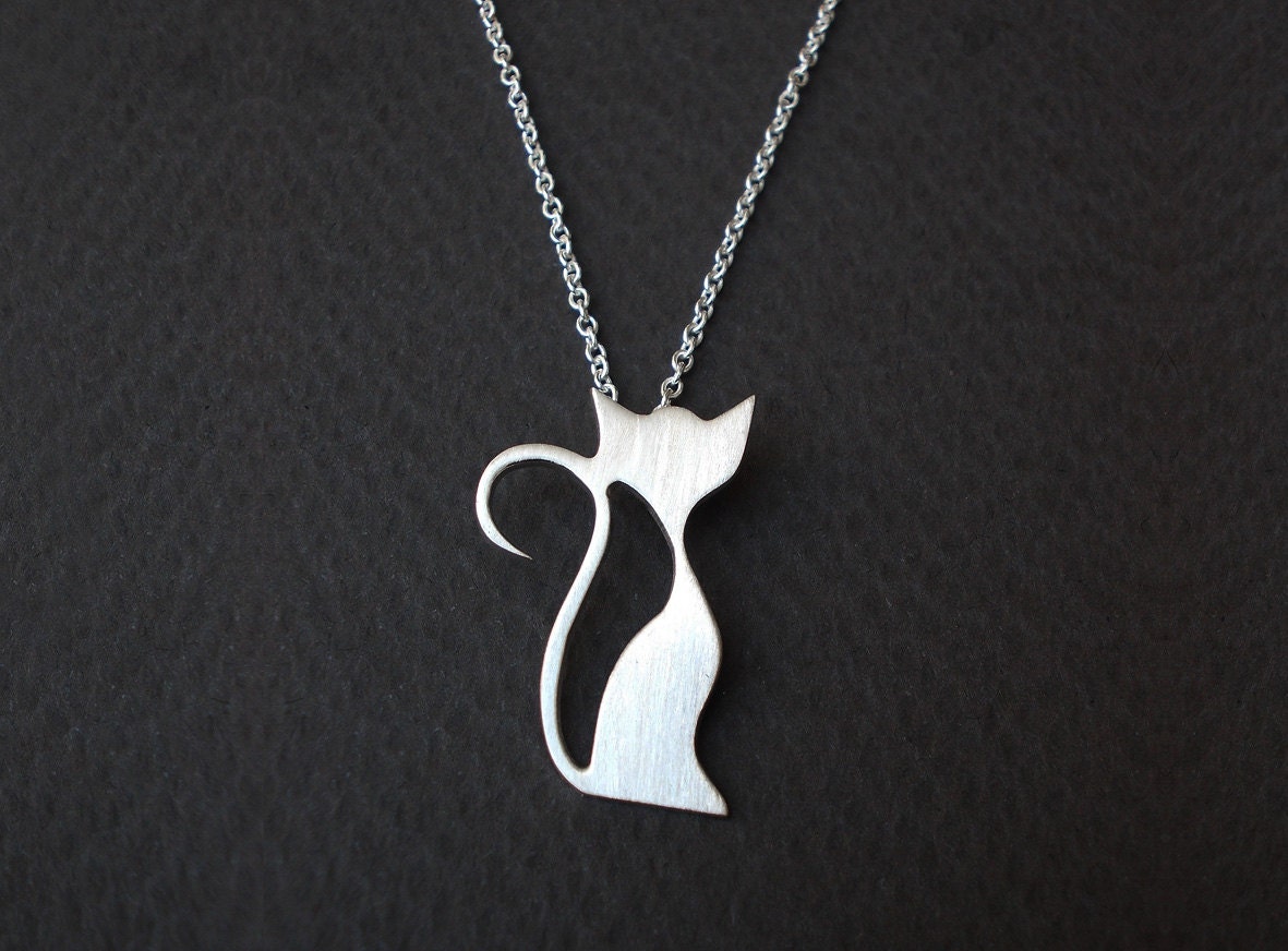 Kitty Halskette Silber, Katze Halskette, Anhänger, Kitty Charm, Haustier Kätzchen Niedlich, Klein, Alltägliche Kostenloser Versand Kitty Halskette Silber, Katze Halskette, Anhänger, Kitty Charm, Haustier Kätzchen Niedlich, Klein, Alltägliche Kostenloser Versand von MayaMoments