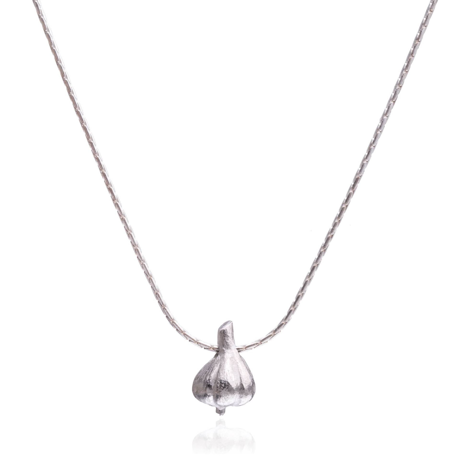 Silber Knoblauch Halskette - Evil Eye Schutz Schmuck Feuer Element, Schmuck, Kunst Handgemachter von MayaSebbah