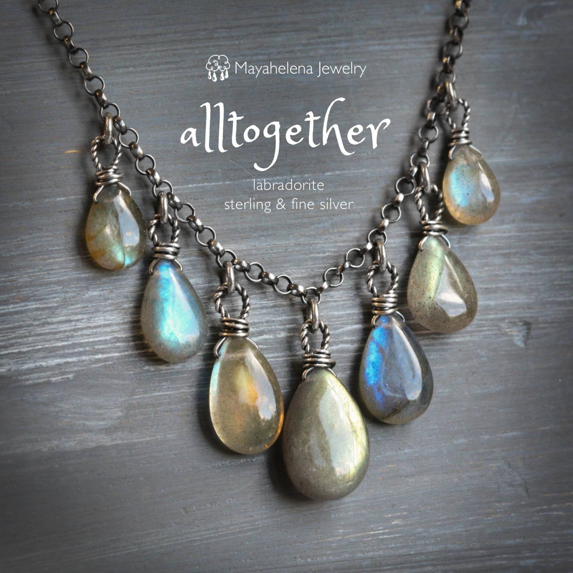 Alle Zusammen Jetzt Sterling Silber Multi Color Labradorit Halskette Alle Zusammen Jetzt Sterling Silber Multi Color Labradorit Halskette von Mayahelena