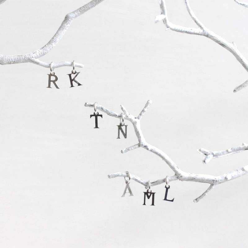 Initial-Anhänger Silber, 925 Sterling Silber Charm, Buchstabe Kettenanhänger, Kleines Geschenk Initial-Anhänger Silber, 925 Sterling Silber Charm, Buchstabe Kettenanhänger, Kleines Geschenk von MayamBerlin