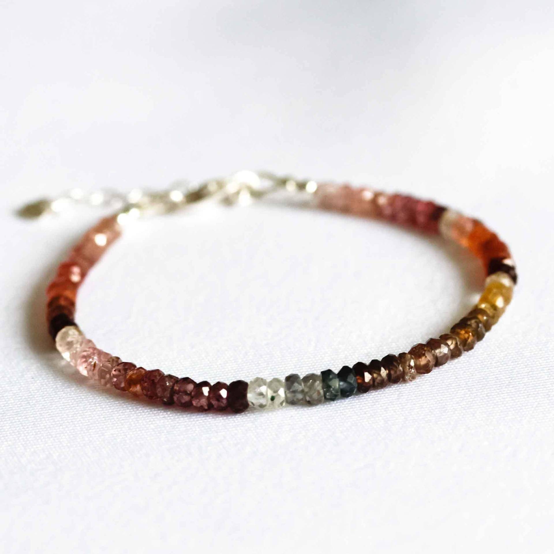 Multi Spinell Armband 925 Silber | Edelstein-Armband Farbverlauf Herbstschmuck Multi Spinell Armband 925 Silber | Edelstein-Armband Farbverlauf Herbstschmuck von MayamBerlin