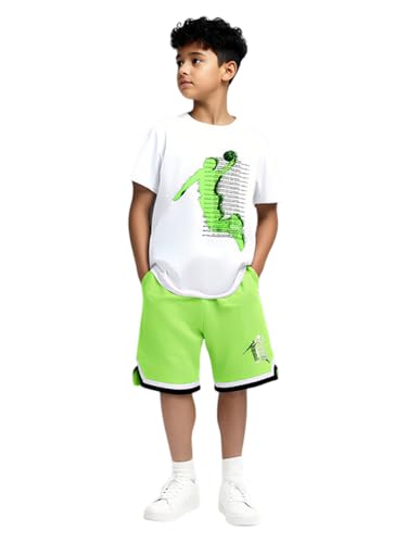 Mayamiyasa Unisex Kinder Trainingsanzug, Jungen Short Jersey Set Trainingsanzug, Kleine Jungen 2er-Set Basketball Trainings, Trikot und Hose, Grün, 12 Jahre Mayamiyasa Unisex Kinder Trainingsanzug, Jungen Short Jersey Set Trainingsanzug, Kleine Jungen 2er-Set Basketball Trainings, Trikot und Hose, Grün, 12 Jahre von Mayamiyasa