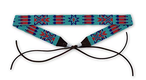 Mayan Arts Hutband Cowboy Western Perlen Hutband Türkis Orange Weiß Herren Damen Handarbeit - Rot - SMALL Mayan Arts Hutband Cowboy Western Perlen Hutband Türkis Orange Weiß Herren Damen Handarbeit - Rot - SMALL von Mayan Arts