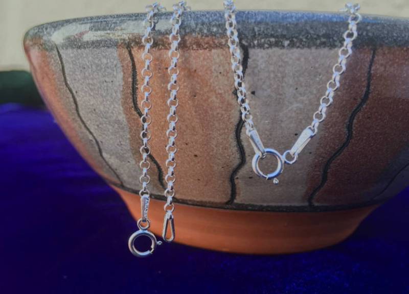 925 Sterling Silber Rolo Kette Halskette W/Federringverschluss || Längen 16, 18, 20, 24, 30 Zoll Versand Kostenlos Beim Kauf Eines Anderen Artikels von MayanSkyHandcrafts