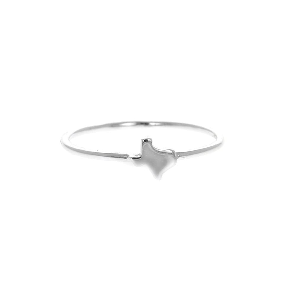 925 Sterling Silber, Mini Texas Stacker, Ring, Petite, Karte, Mittelfinger Oder Daumenring von Mayasgems