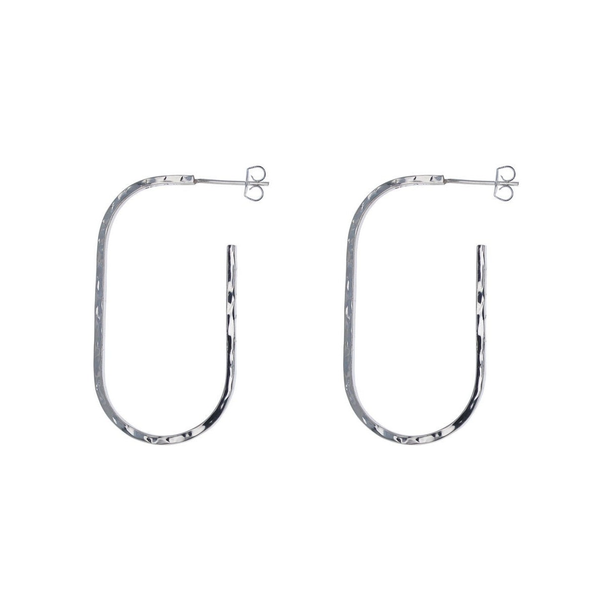 sterling Silber, Gehämmert Rechteck Reifen, Post Silber Rechtecke, 1, 75 in Lang, Post-Reifen, Post-Verschluss, E12393 sterling Silber, Gehämmert Rechteck Reifen, Post Silber Rechtecke, 1, 75 in Lang, Post-Reifen, Post-Verschluss, E12393 von Mayasgems