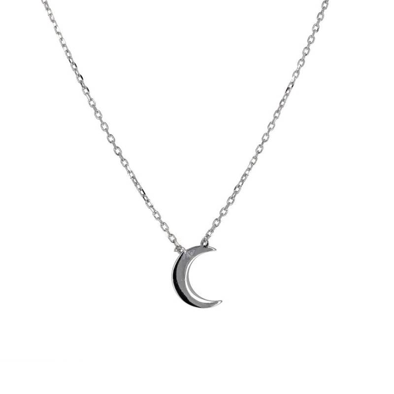 sterling Silber, Halbmond Halskette, Verstellbar, Petite Moon Charm, 925 von Mayasgems