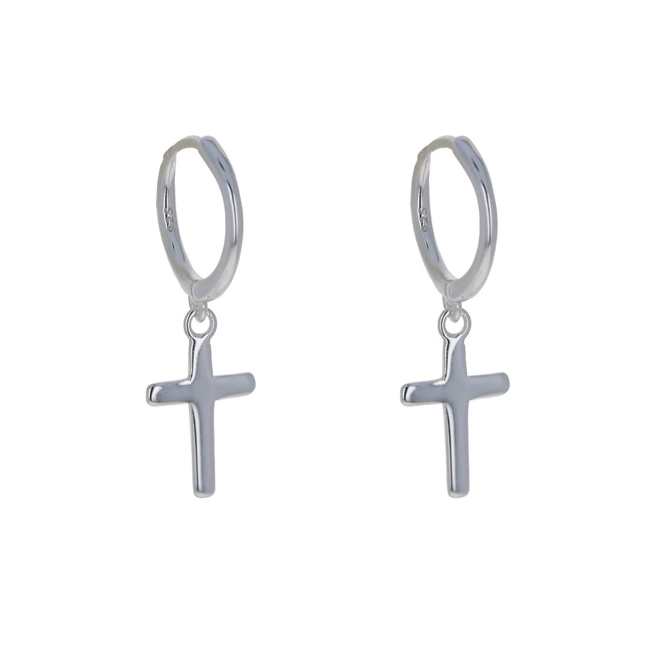 sterling Silber, Mini Creolen Mit Kreuz, Huggie Ohrringe, Baumelnd, Gold Oder Kleine, Trendige Kreuz Creolen, 12mm, E036289 sterling Silber, Mini Creolen Mit Kreuz, Huggie Ohrringe, Baumelnd, Gold Oder Kleine, Trendige Kreuz Creolen, 12mm, E036289 von Mayasgems